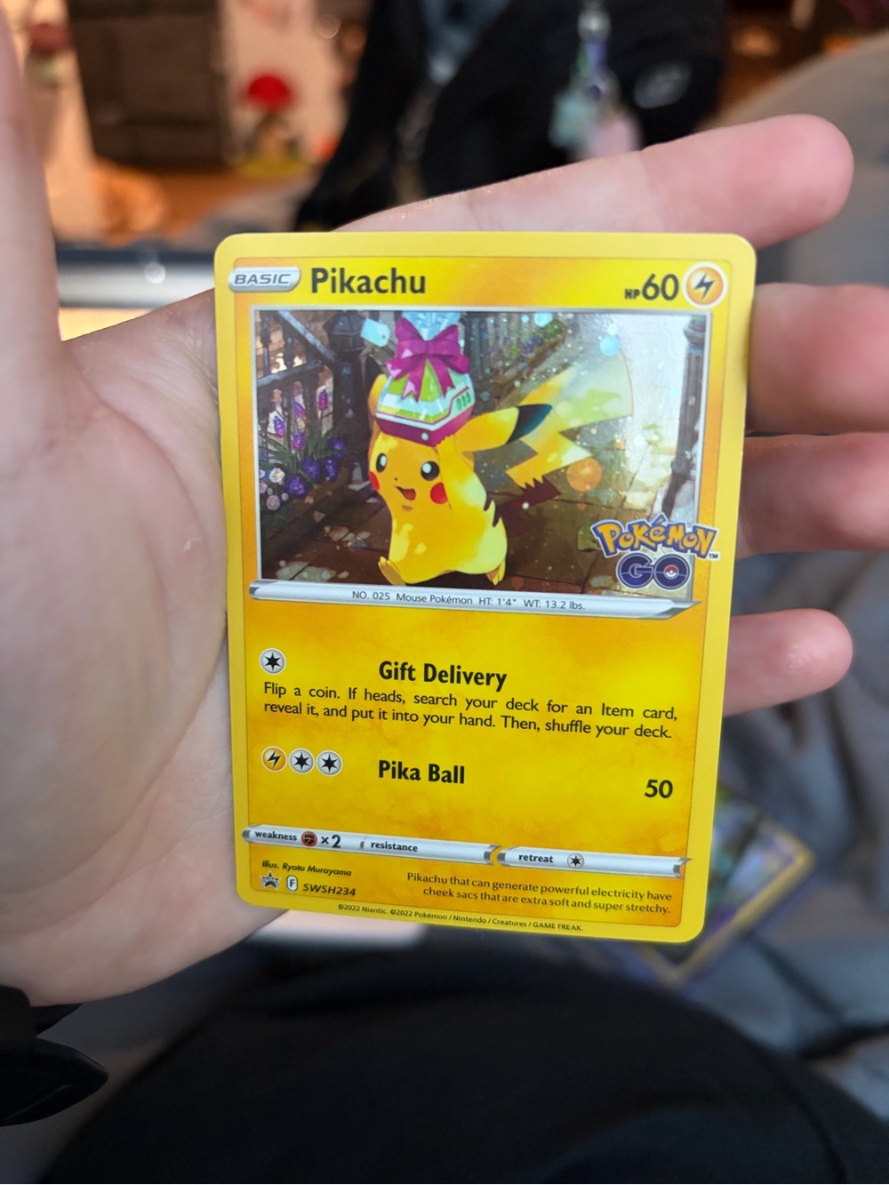 Pikachu Trading Card - Yellow